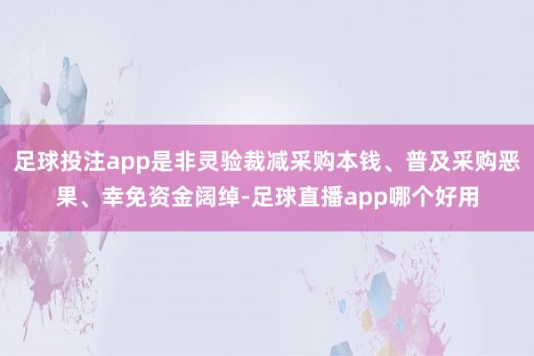 足球投注app是非灵验裁减采购本钱、普及采购恶果、幸免资金阔绰-足球直播app哪个好用