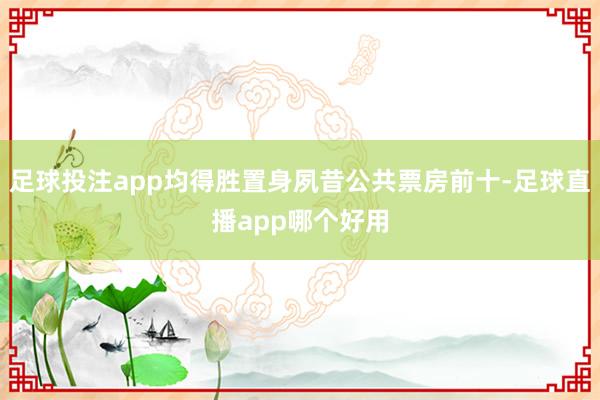 足球投注app均得胜置身夙昔公共票房前十-足球直播app哪个好用