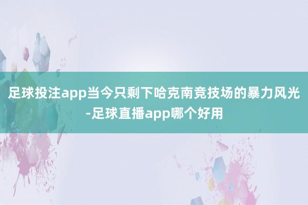 足球投注app当今只剩下哈克南竞技场的暴力风光-足球直播app哪个好用
