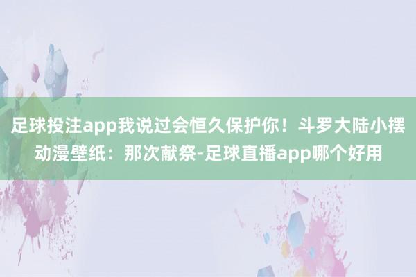 足球投注app我说过会恒久保护你！斗罗大陆小摆动漫壁纸：那次献祭-足球直播app哪个好用