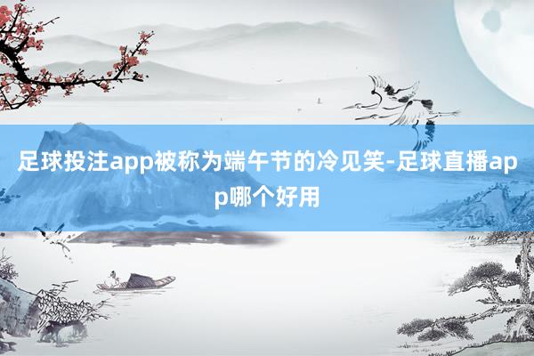 足球投注app被称为端午节的冷见笑-足球直播app哪个好用