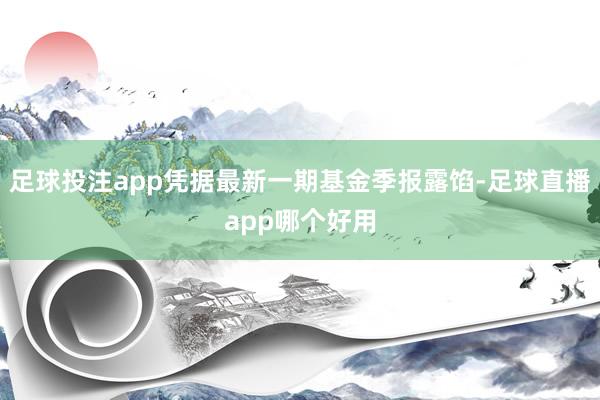 足球投注app凭据最新一期基金季报露馅-足球直播app哪个好用