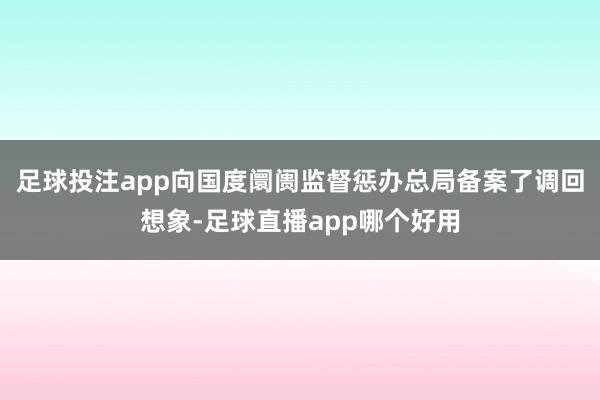 足球投注app向国度阛阓监督惩办总局备案了调回想象-足球直播app哪个好用