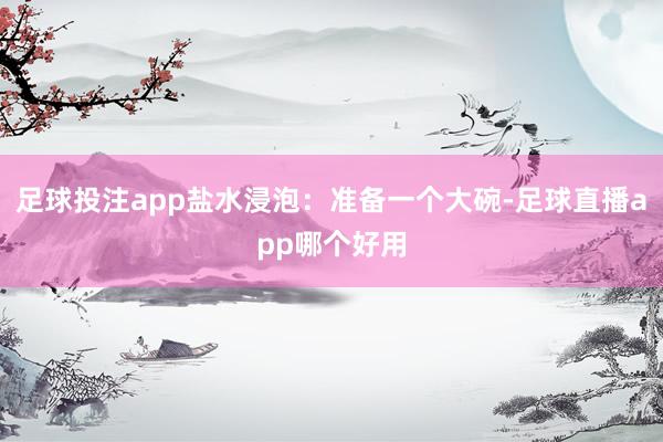 足球投注app盐水浸泡：准备一个大碗-足球直播app哪个好用