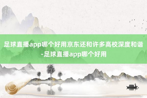 足球直播app哪个好用京东还和许多高校深度和谐-足球直播app哪个好用
