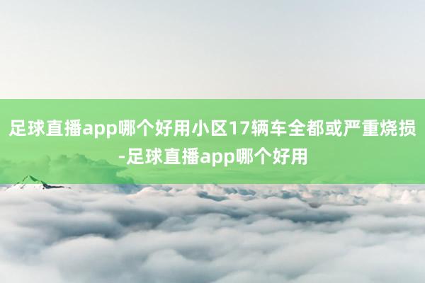 足球直播app哪个好用小区17辆车全都或严重烧损-足球直播app哪个好用