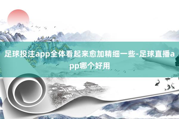 足球投注app全体看起来愈加精细一些-足球直播app哪个好用