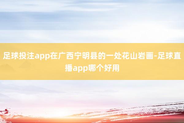 足球投注app在广西宁明县的一处花山岩画-足球直播app哪个好用