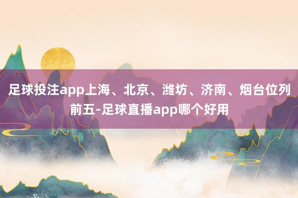 足球投注app上海、北京、潍坊、济南、烟台位列前五-足球直播app哪个好用