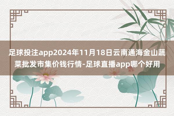 足球投注app2024年11月18日云南通海金山蔬菜批发市集价钱行情-足球直播app哪个好用