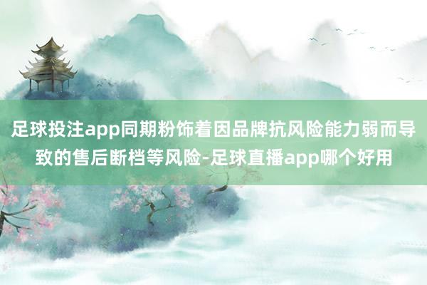 足球投注app同期粉饰着因品牌抗风险能力弱而导致的售后断档等风险-足球直播app哪个好用