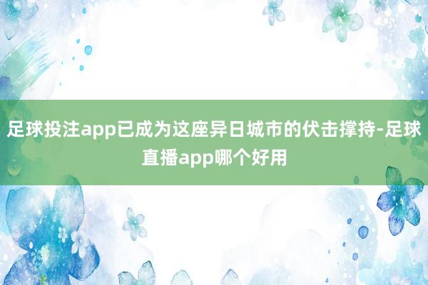 足球投注app已成为这座异日城市的伏击撑持-足球直播app哪个好用