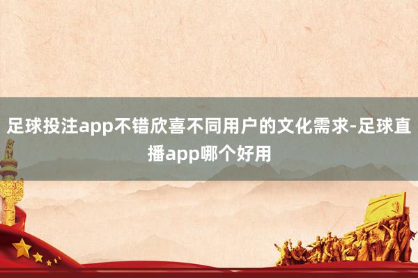 足球投注app不错欣喜不同用户的文化需求-足球直播app哪个好用