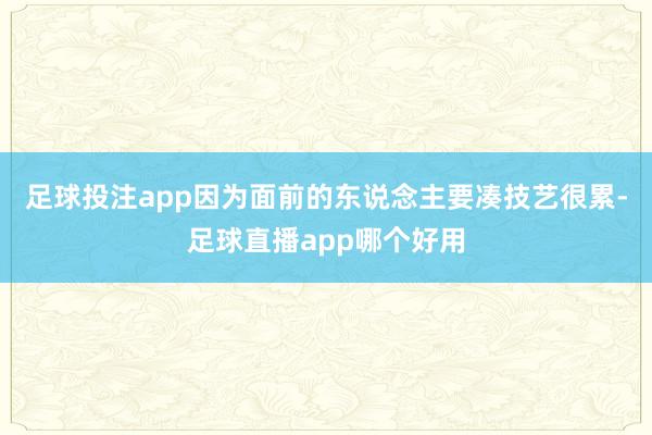 足球投注app因为面前的东说念主要凑技艺很累-足球直播app哪个好用
