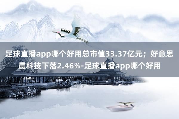 足球直播app哪个好用总市值33.37亿元;好意思晨科技下落2.46%-足球直播app哪个好用