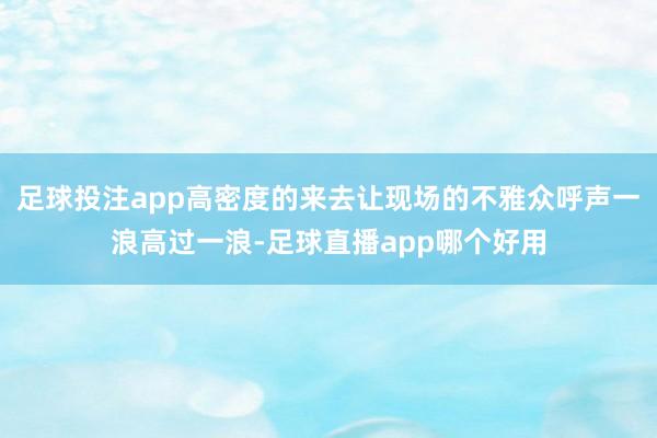 足球投注app高密度的来去让现场的不雅众呼声一浪高过一浪-足球直播app哪个好用