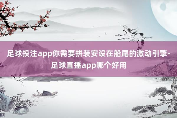 足球投注app你需要拼装安设在船尾的激动引擎-足球直播app哪个好用