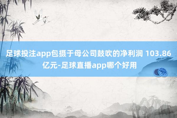 足球投注app包摄于母公司鼓吹的净利润 103.86 亿元-足球直播app哪个好用