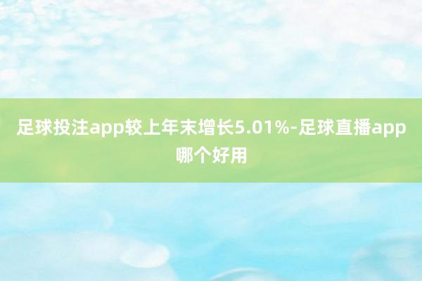 足球投注app较上年末增长5.01%-足球直播app哪个好用
