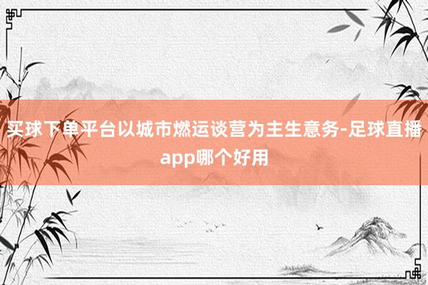 买球下单平台以城市燃运谈营为主生意务-足球直播app哪个好用
