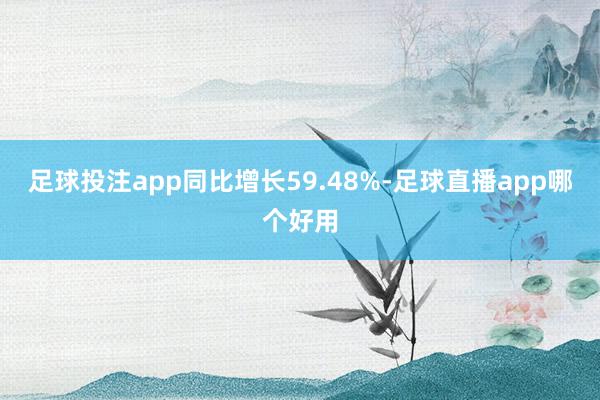 足球投注app同比增长59.48%-足球直播app哪个好用