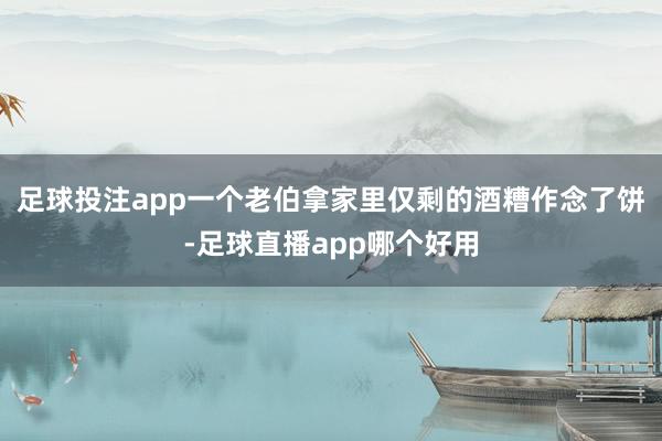 足球投注app一个老伯拿家里仅剩的酒糟作念了饼-足球直播app哪个好用